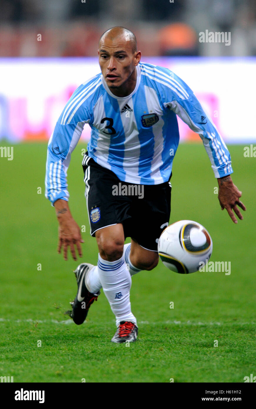 Clemente Rodriguez, internationalen Fußballspiel, Deutschland - Argentinien 0:1, Allianz-Arena, München, Bayern Stockfoto