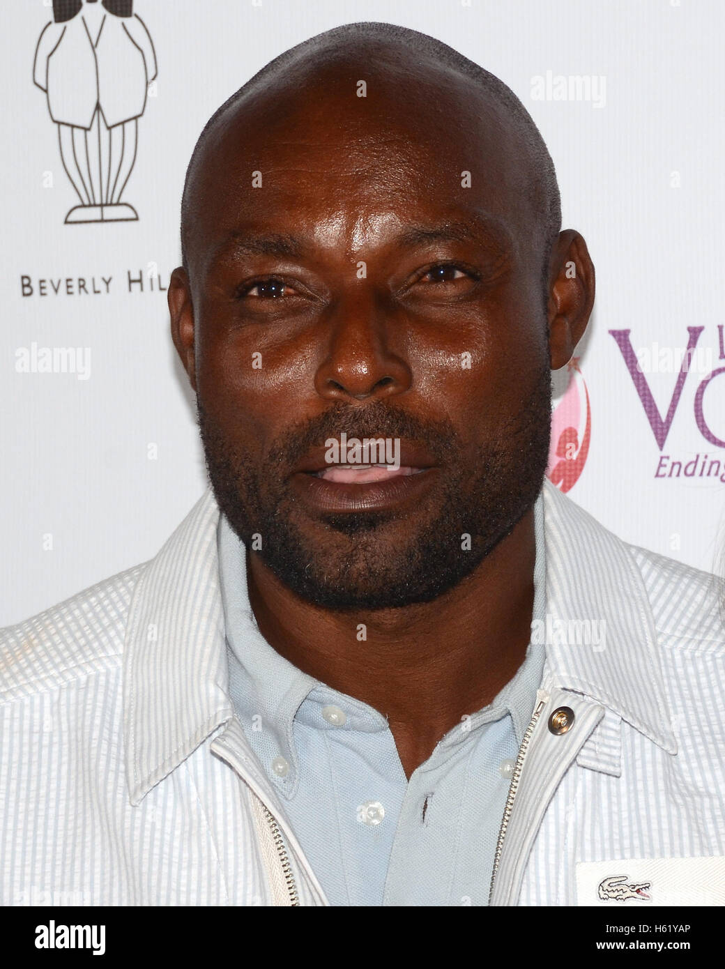 Jimmy Jean-Louis besucht BBQ und Bikinis nutzen gehostet von Lindas Stimme Stiftung ehrt Beverly Johnson bei Mr C Stockfoto