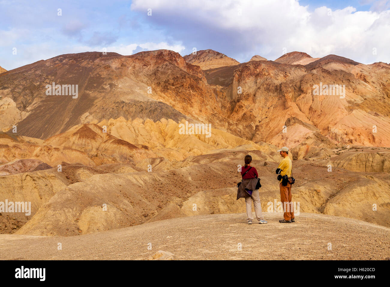 Zwei Freunden, die Palette des Künstlers, Death Valley, Kalifornien, USA Stockfoto