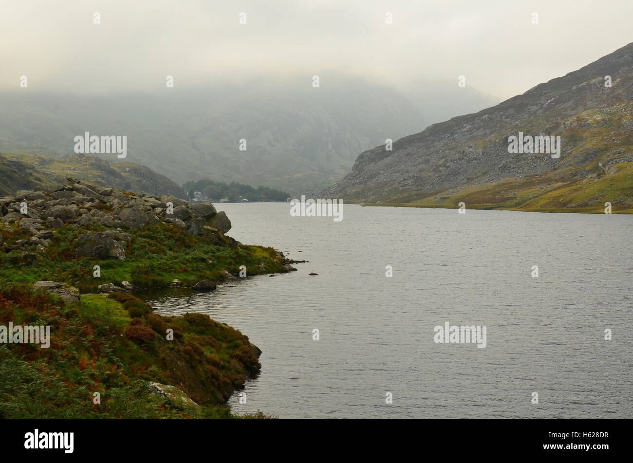 Llyn Ogwen Lake Wales Snowdonia UK Stockfoto