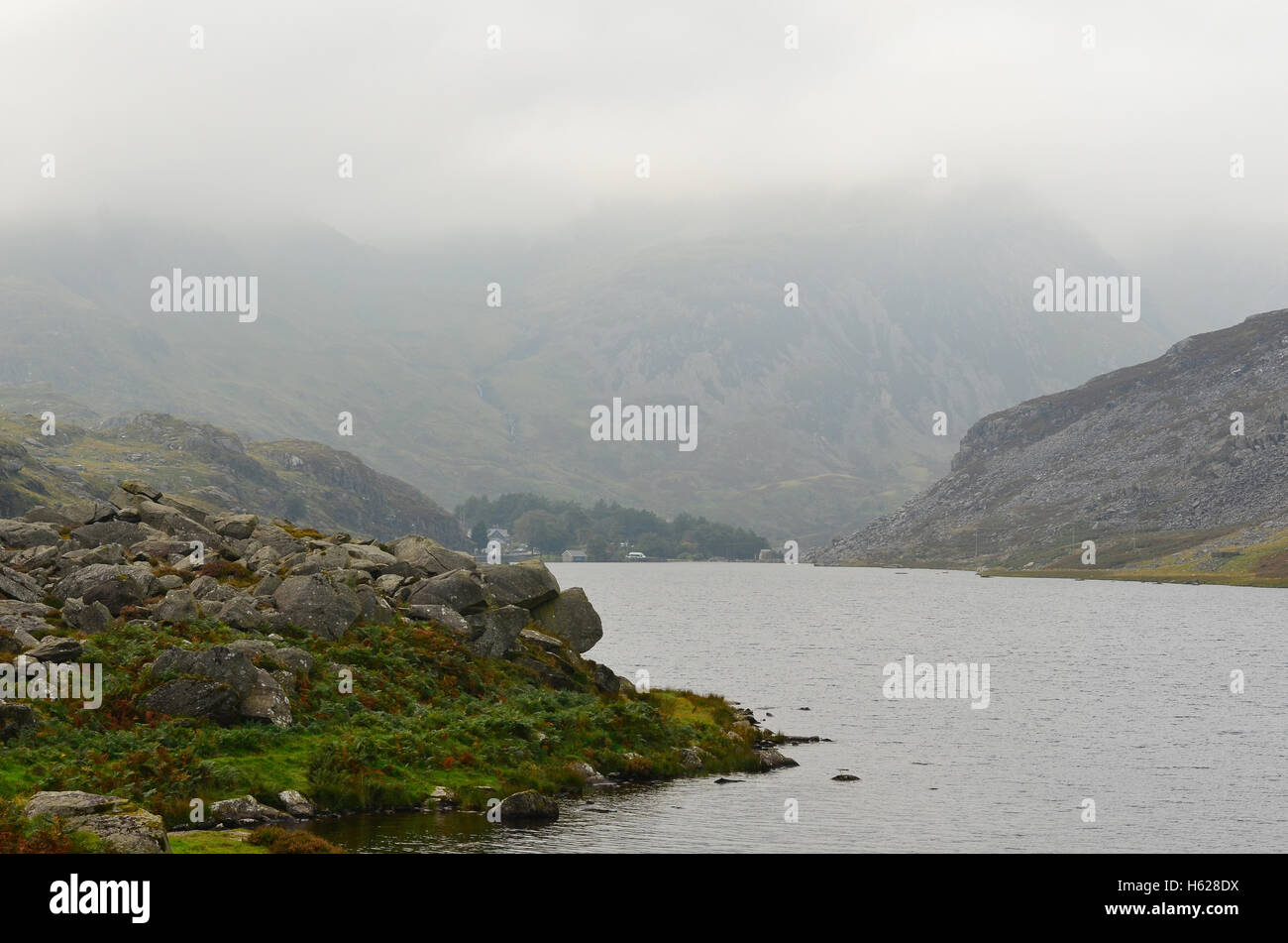 Llyn Ogwen Lake Wales Snowdonia UK Stockfoto