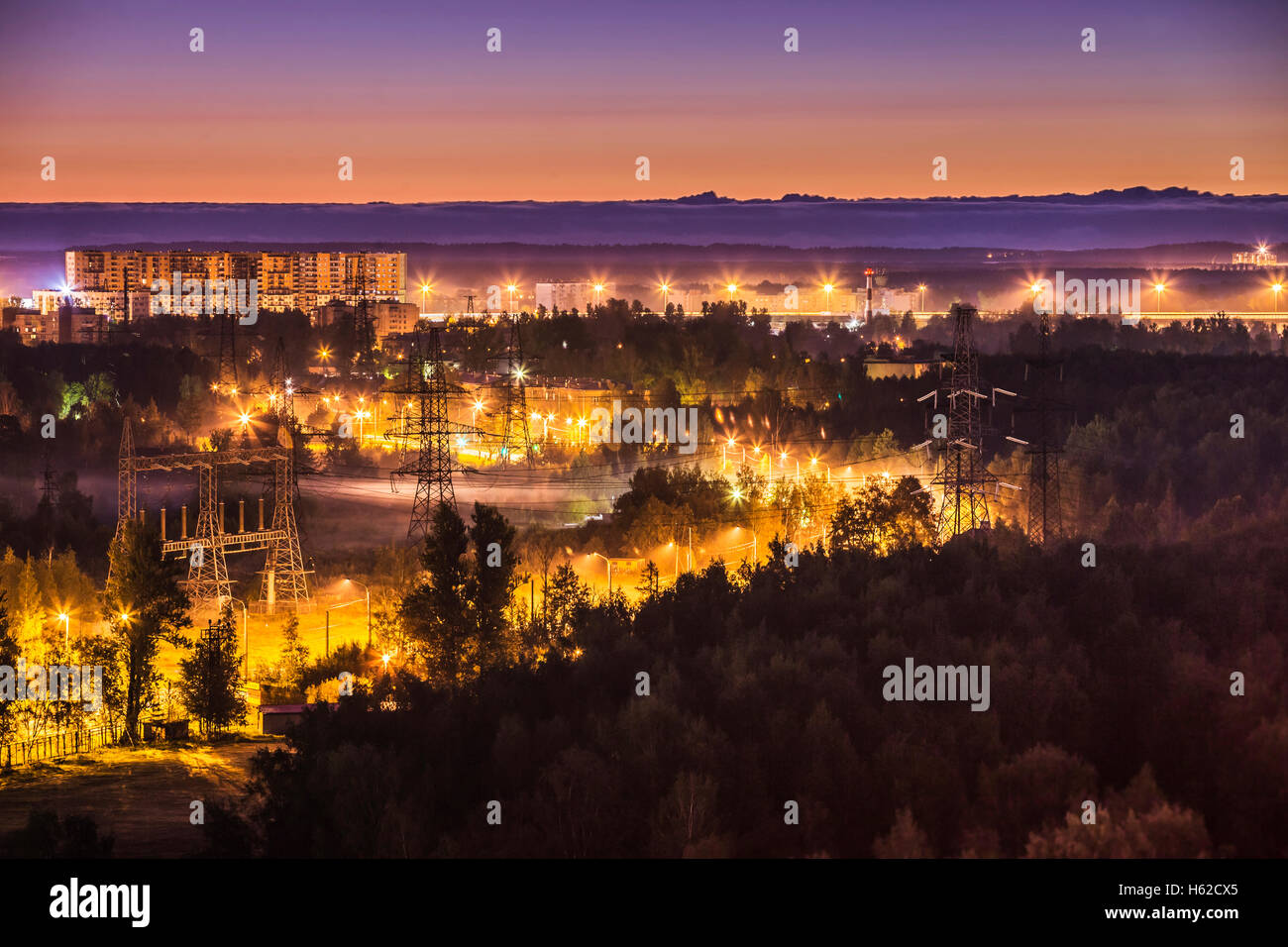 Russland, Sankt Petersburg, Blick auf Satellitenstadt am Stadtrand Stockfoto