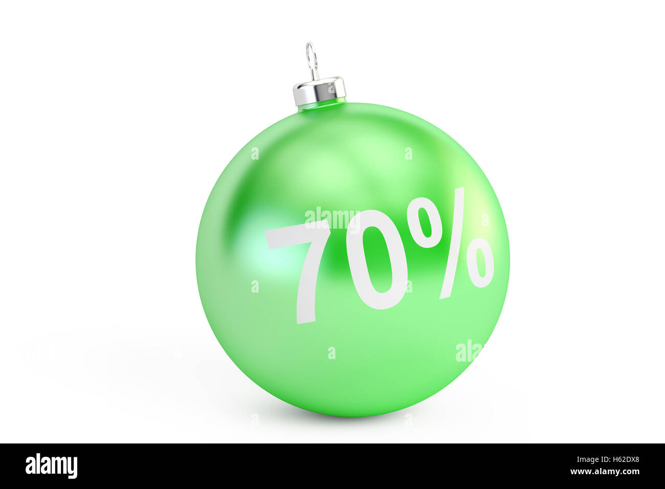 Christmas Sale 70 % Konzept, 3D-Rendering isolierten auf weißen Hintergrund Stockfoto