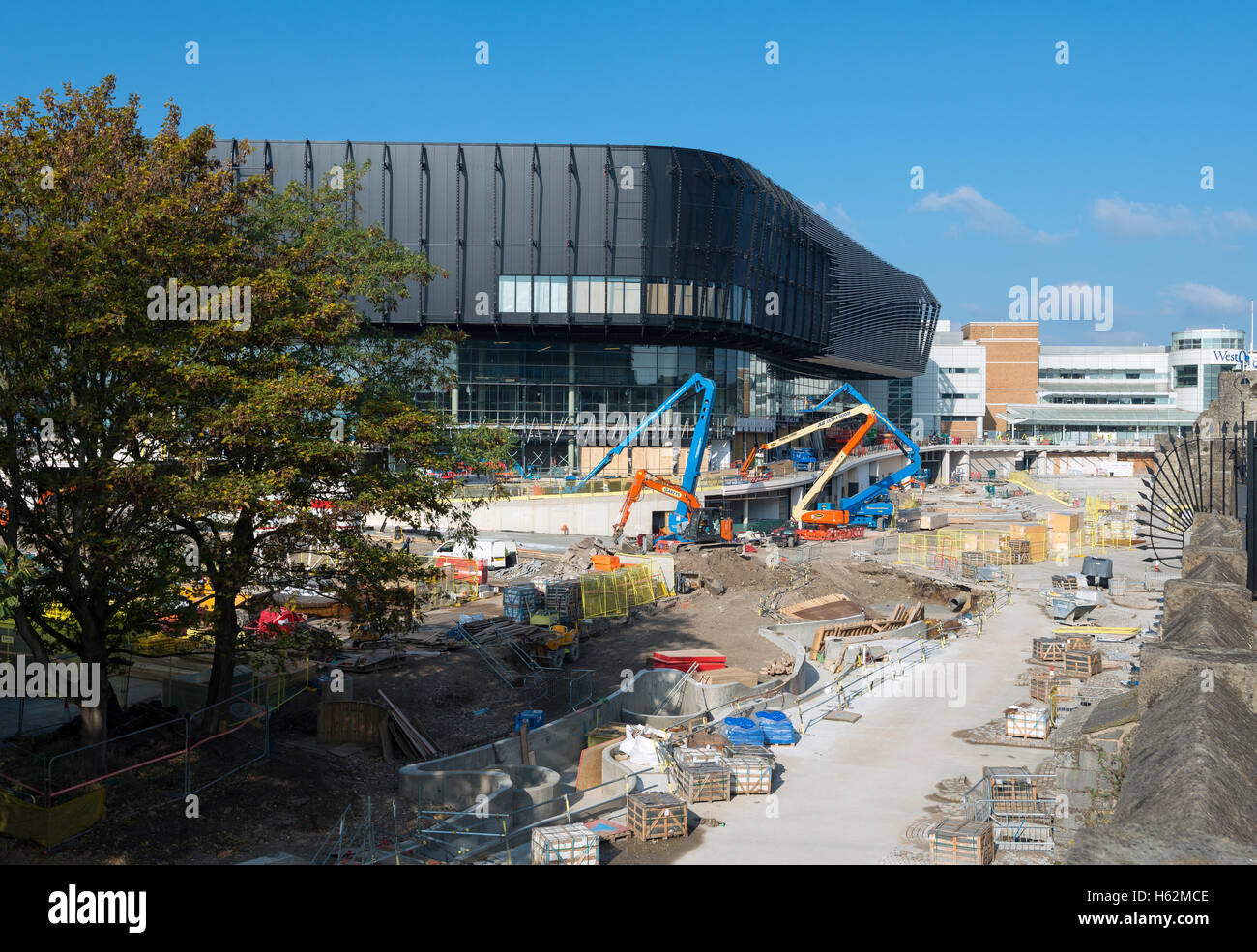 Der Bau der WestQuay Wasserzeichen Entwicklung im Stadtzentrum von Southampton in Hampshire, England, UK 23. Oktober 2016 Stockfoto