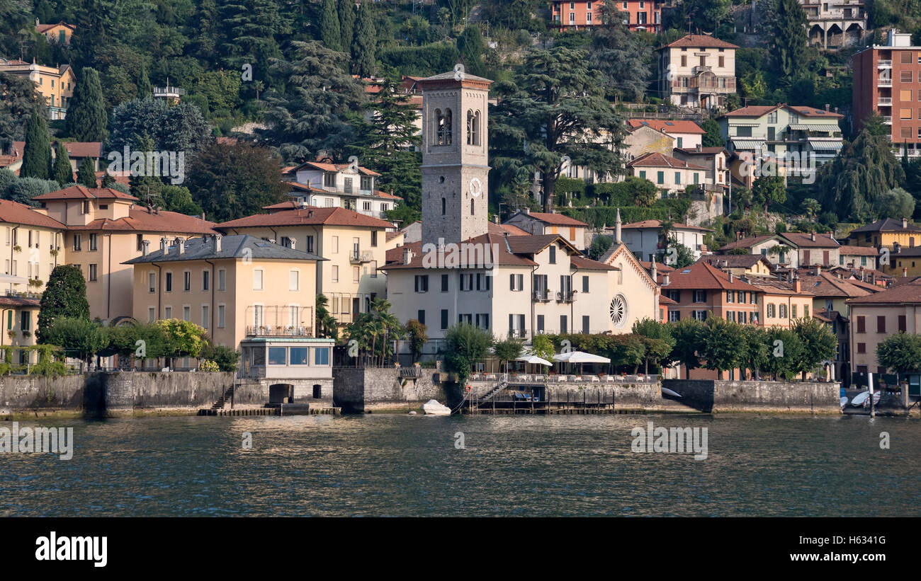 Panorama der Kurstadt Torno am Comer See, Nord-Italien, Europa Stockfoto
