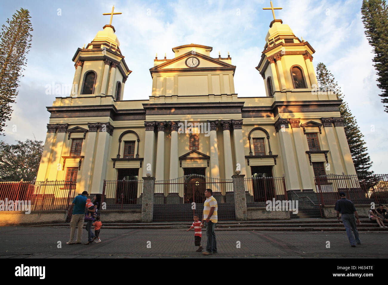 Alajuela Kathedrale, Alajuela, Costa Rica. Stockfoto