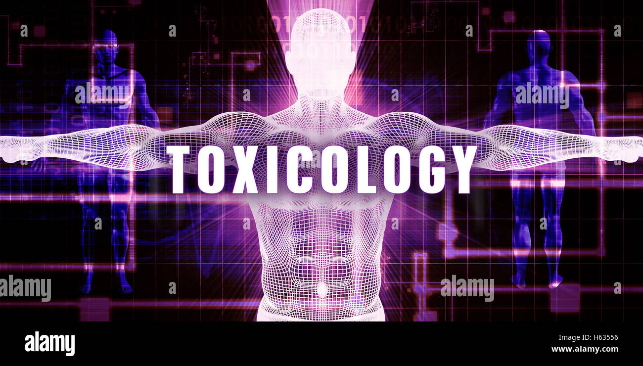 Toxikologie als Digitaltechnik medizinische Konzept Kunst Stockfoto