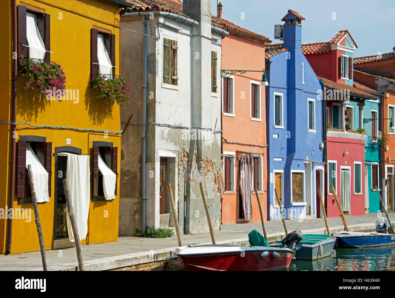 Ist ziemlich Fischer, Burano, Venedig Stockfoto