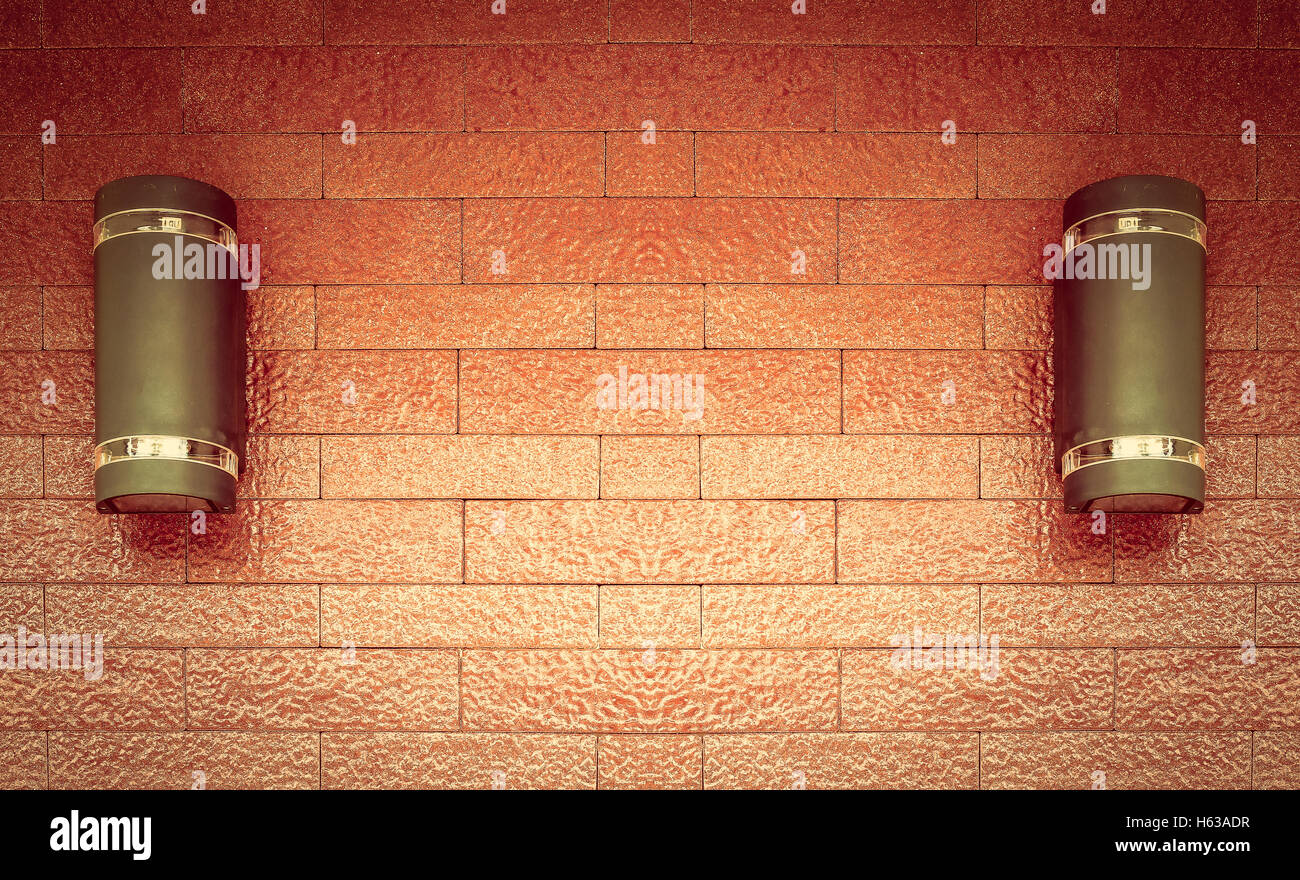 Wand-Partition mit Lampe Stockfoto