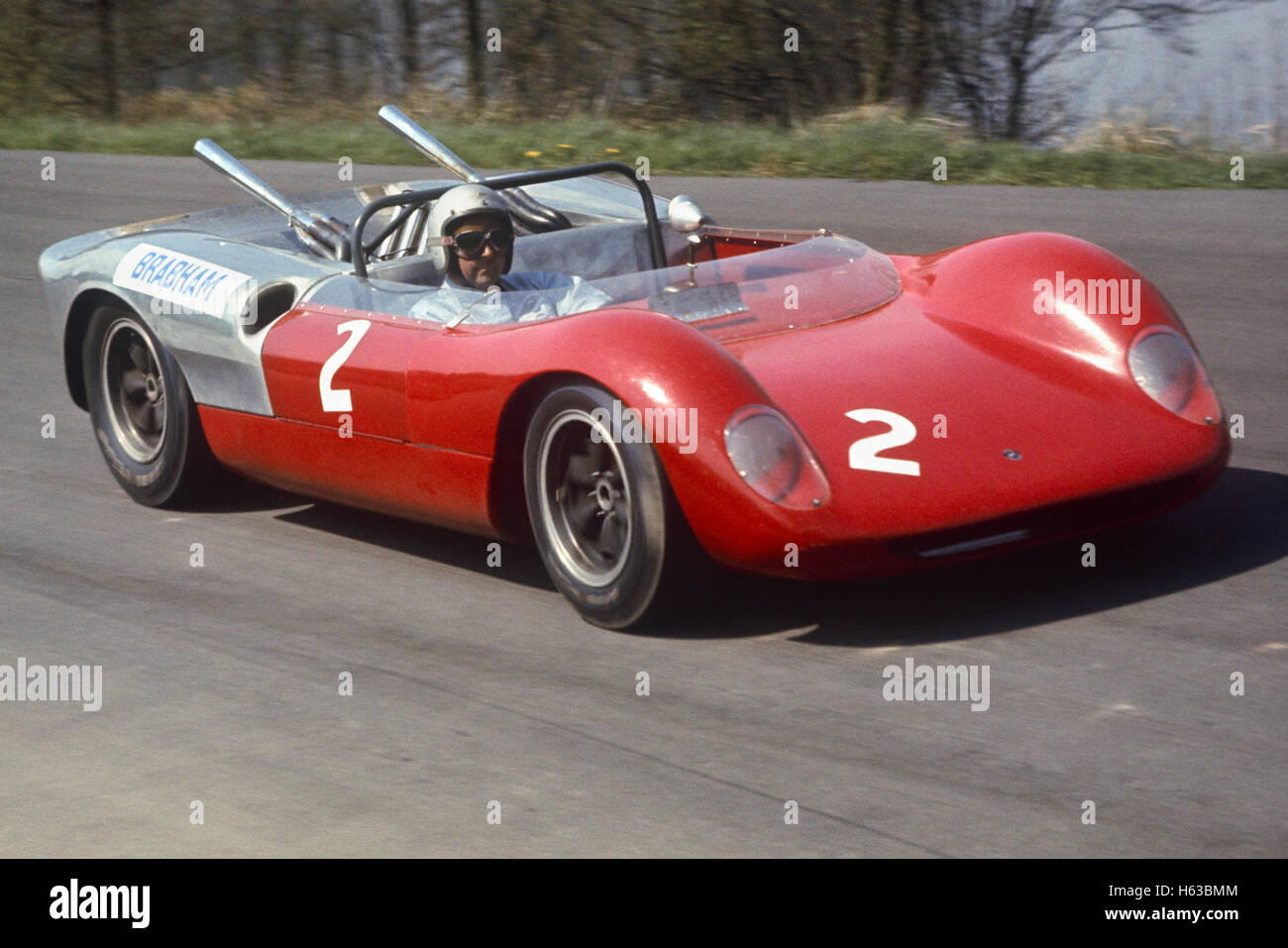 Jack Brabham in seinem BT17 Sport TT Oulton Park 1965 Stockfoto