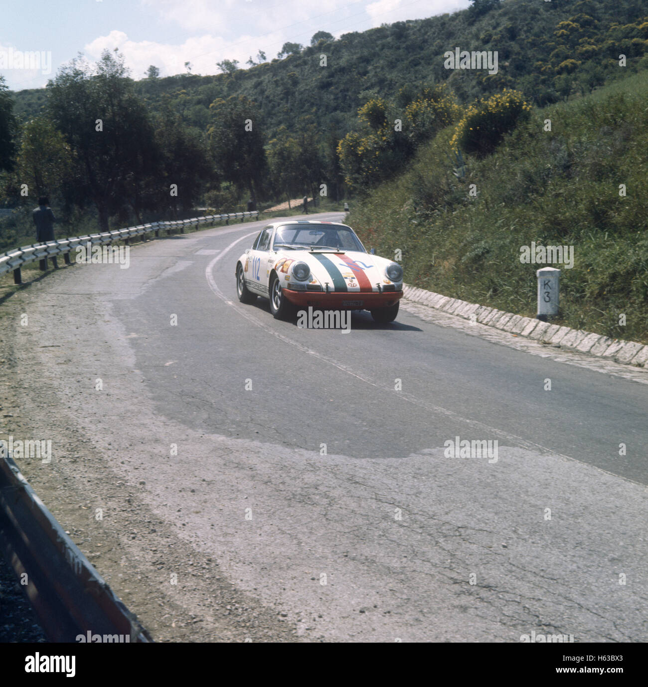 112 Franco Berruto und Michele Licheri in einem Porsche 911 fertig 36 bei der Targa Florio 3. Mai 1970 Stockfoto