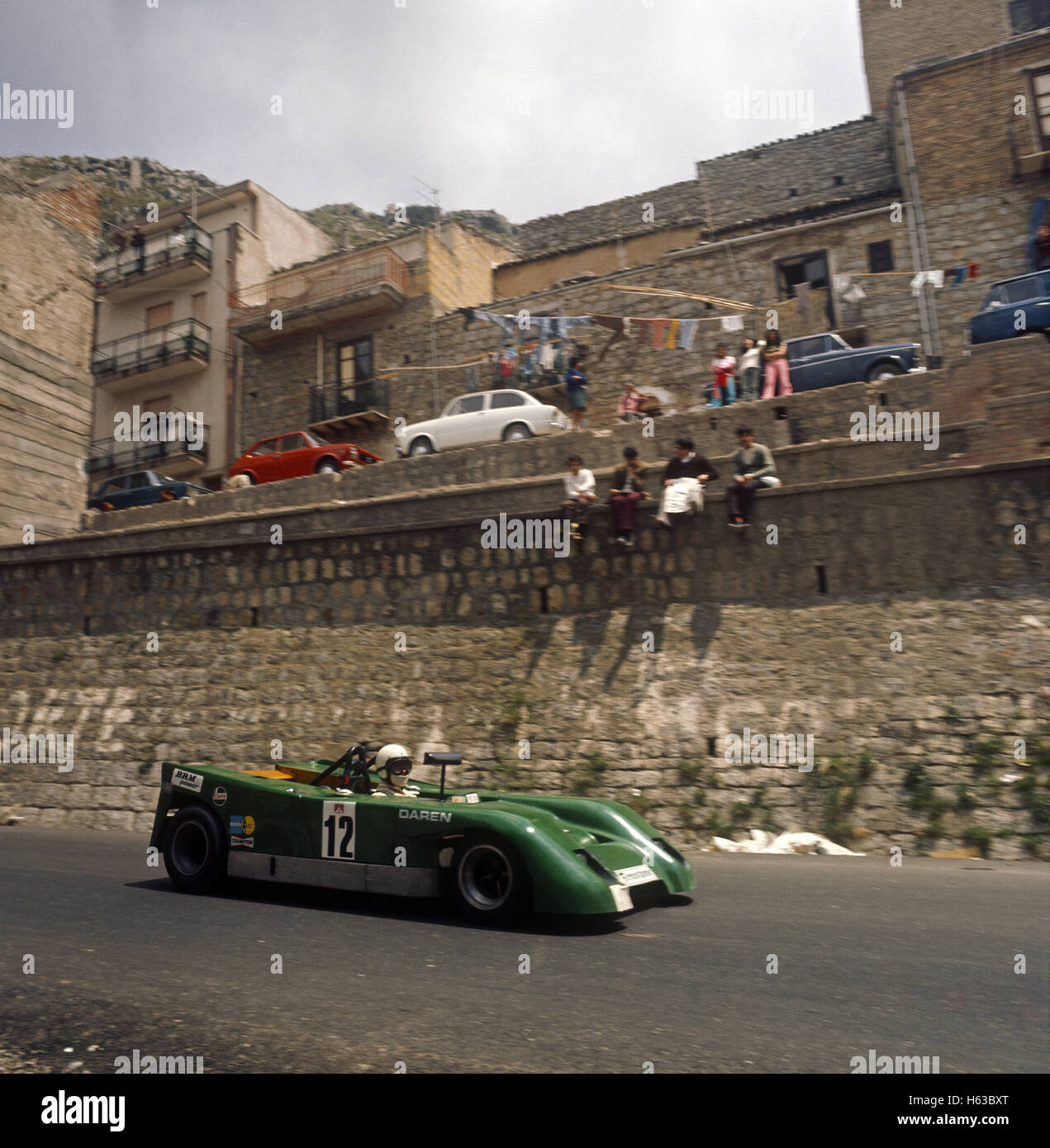 29. bei der Targa Florio fertig 12 Jack Wheeler und Martin Davidson in Daren Mk3 BRM 13. Mai 1973 Stockfoto