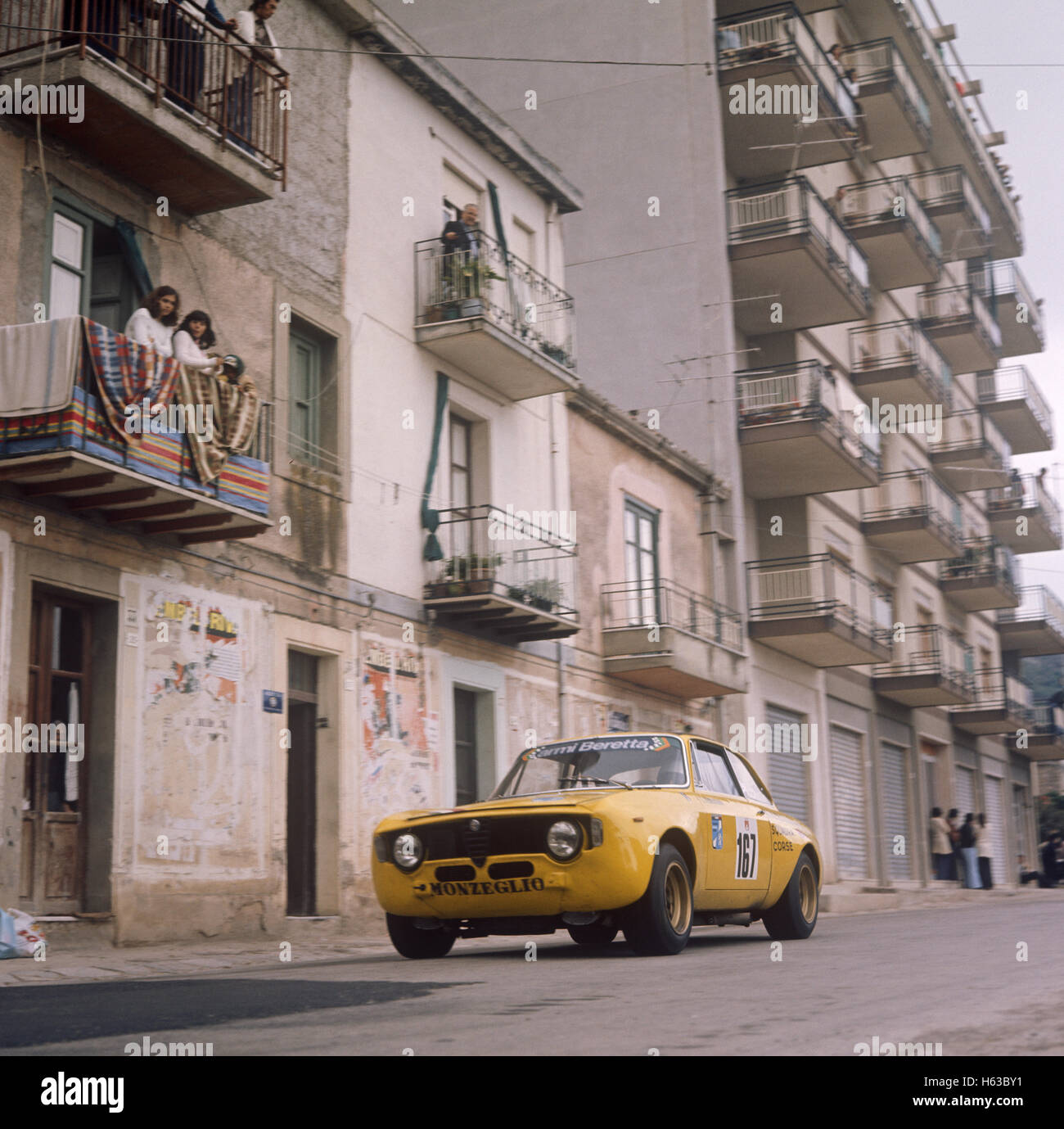 20. bei der Targa Florio fertig 167 Mario feierte und Ferragine in einem Alfa Romeo 13. Mai 1973 Stockfoto