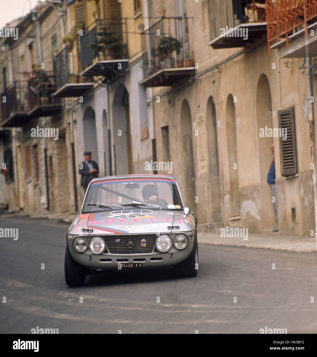 159 Giovanni Rizzo und Settimino Balistreri in einem Lancia Fulvio beendet 30. bei der Targa Florio 13. Mai 1973 Stockfoto