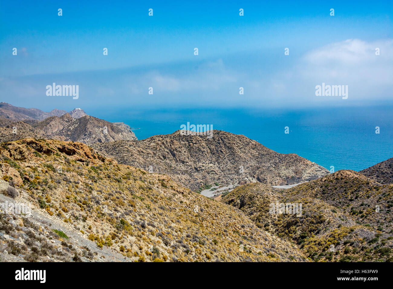 Wunderschöne Landschaft von Cabo de Gata Naturpark (Cabo de Gata-Nijar), Almeria, Spanien Stockfoto