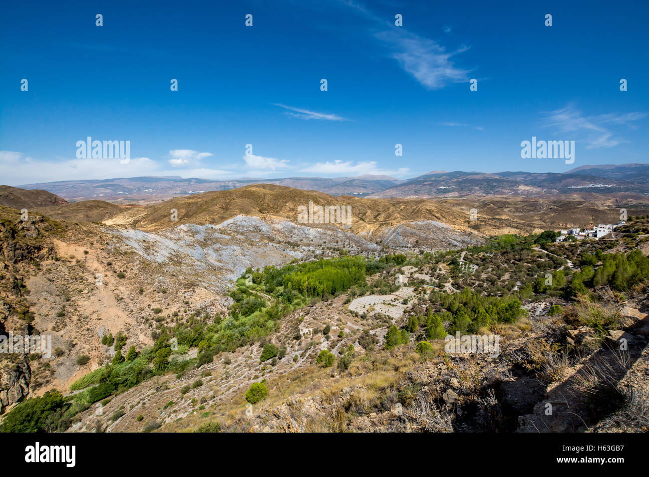 Beeindruckende Landschaft der Sierra Nevada, Region Alpujarra/Almeria, Spanien Stockfoto