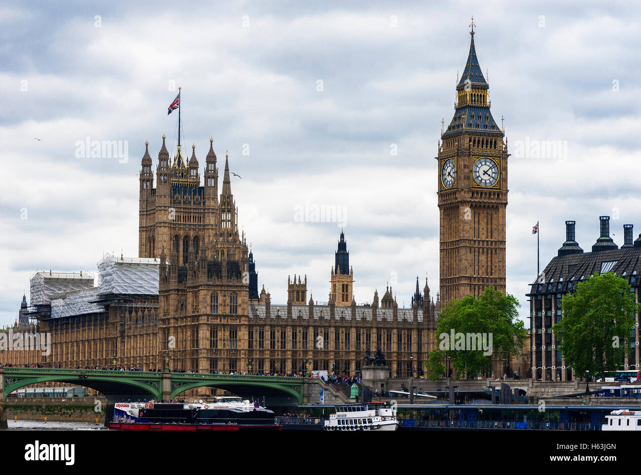 London, UK-Mai 2016: Blick auf den Houses of Parliament Stockfoto