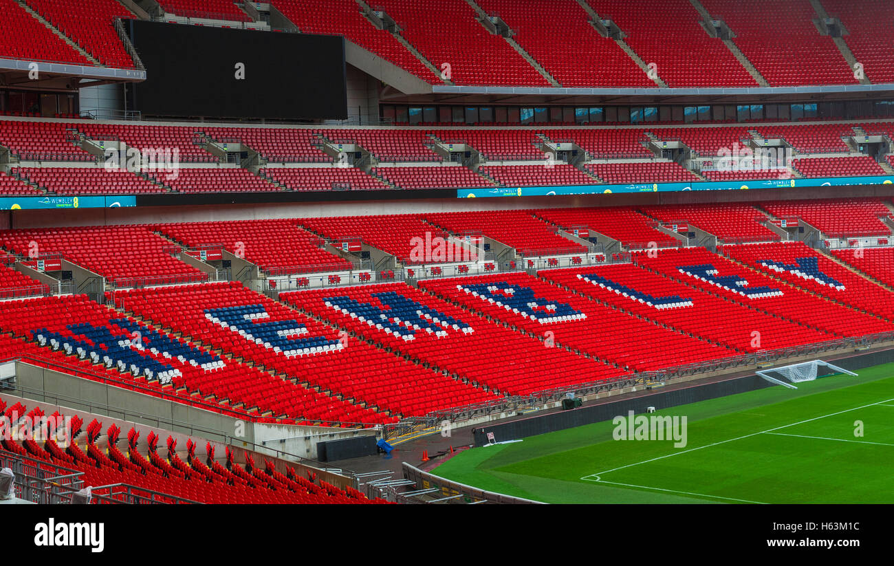 Auf den Tribünen der Wembley Arena Stockfoto