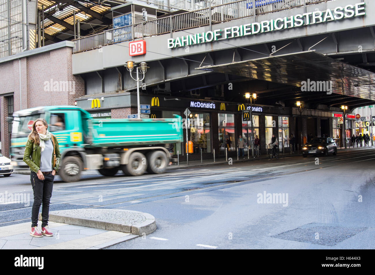 Die Friedrichstraße Bahnhof in Berlin Stockfoto