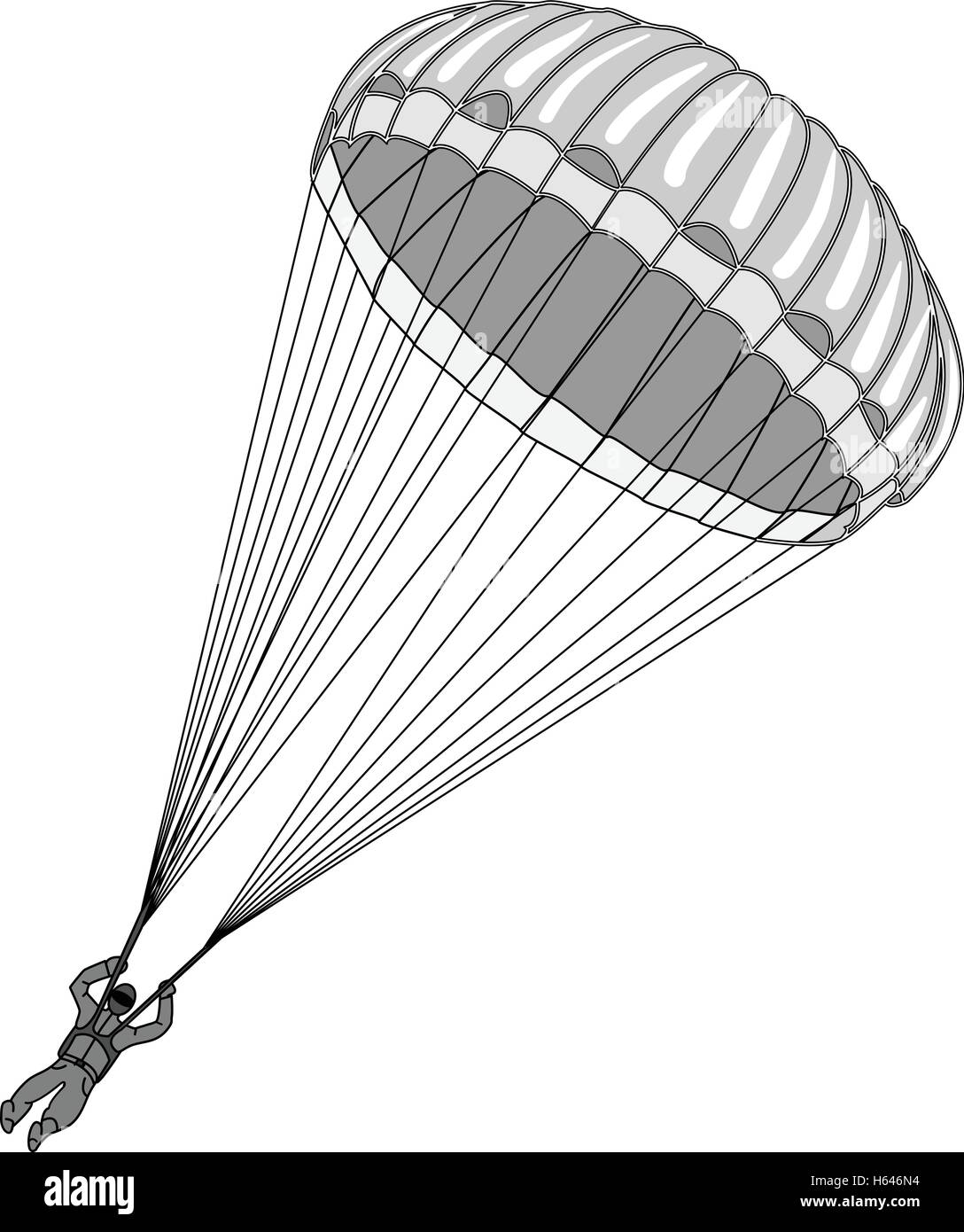 Fallschirm isoliert Stock Vektor