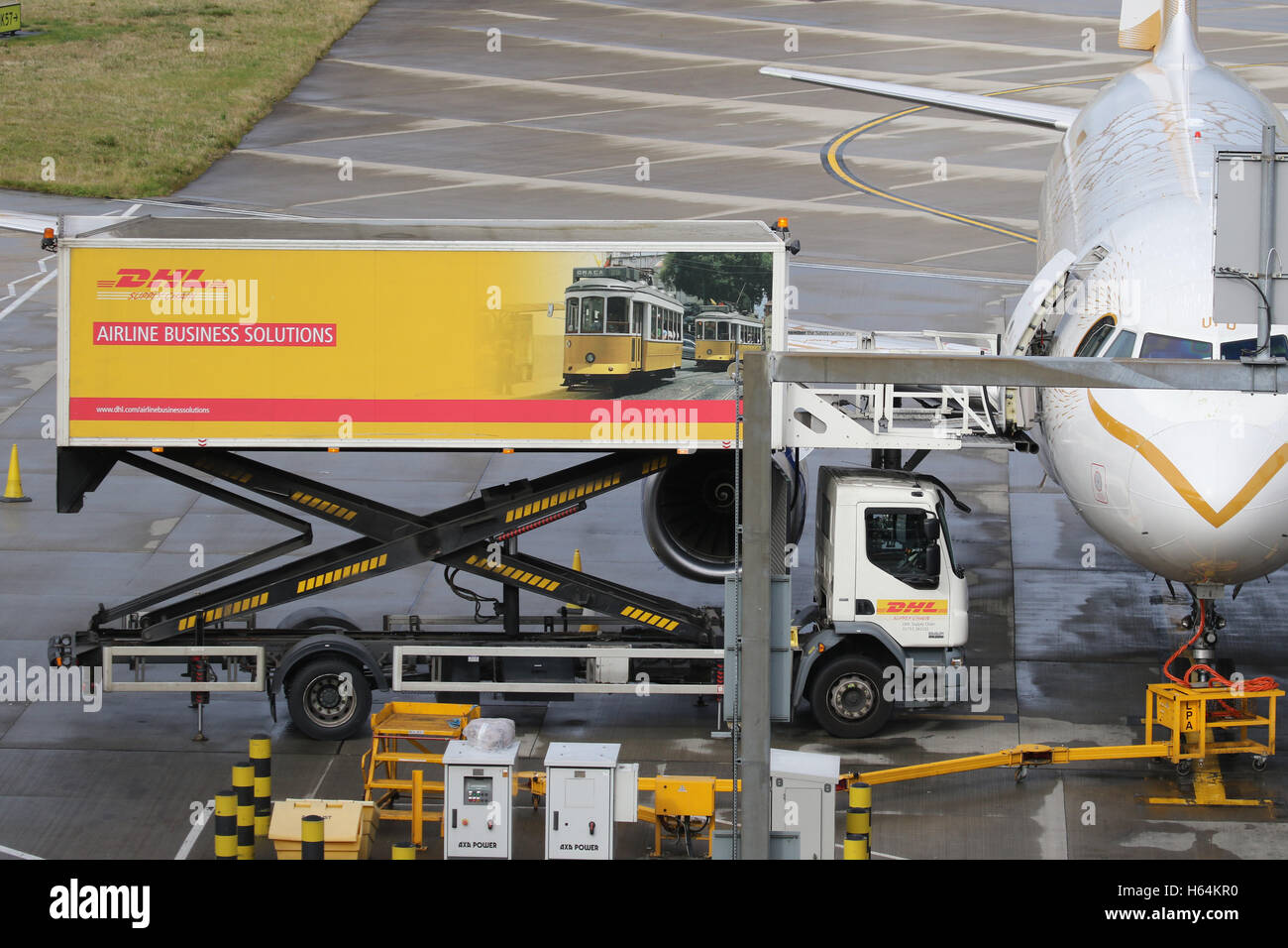 DHL BORDVERPFLEGUNG Stockfoto