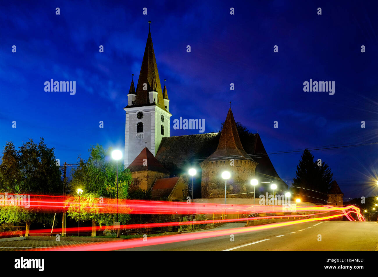 Schwarze Sfantul Servatius, Cristian, Sibiu, Rumänien Stockfoto