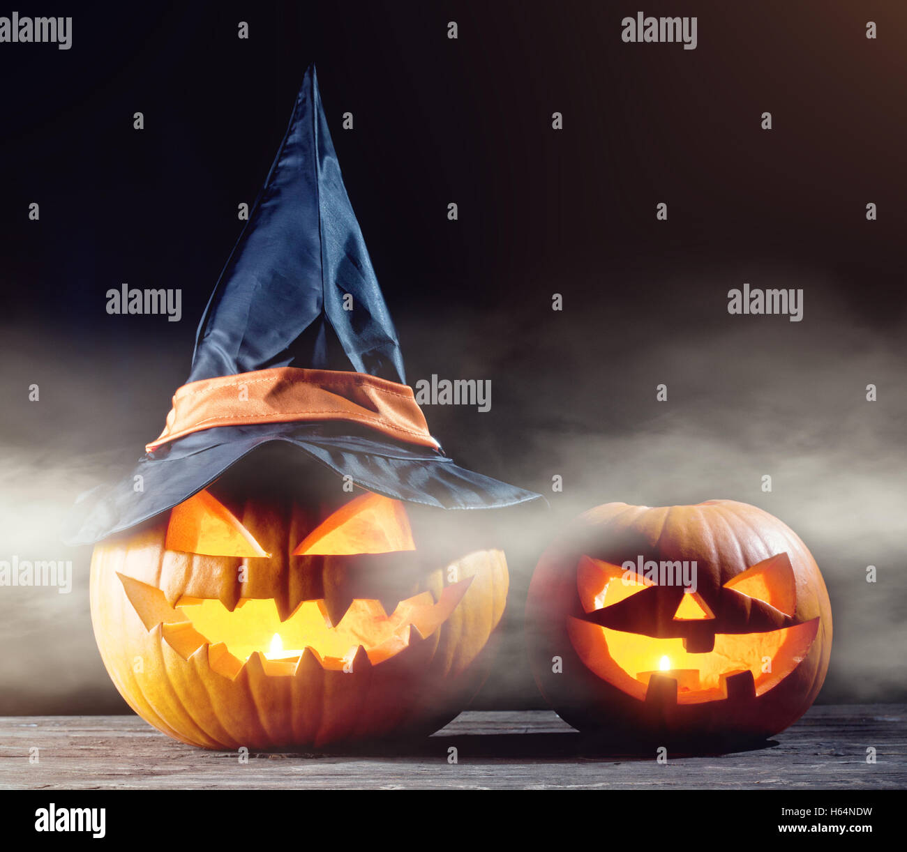 Halloween Kürbis-Kerze Licht Stockfoto