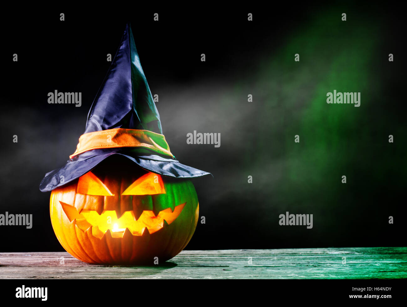Halloween Kürbis-Kerze Licht Stockfoto