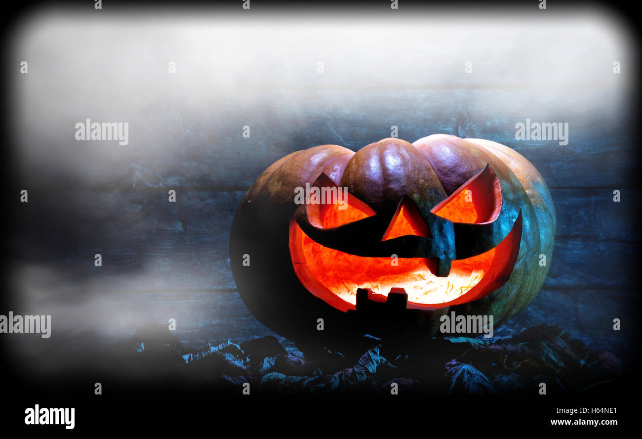 Halloween Kürbis-Kerze Licht Stockfoto