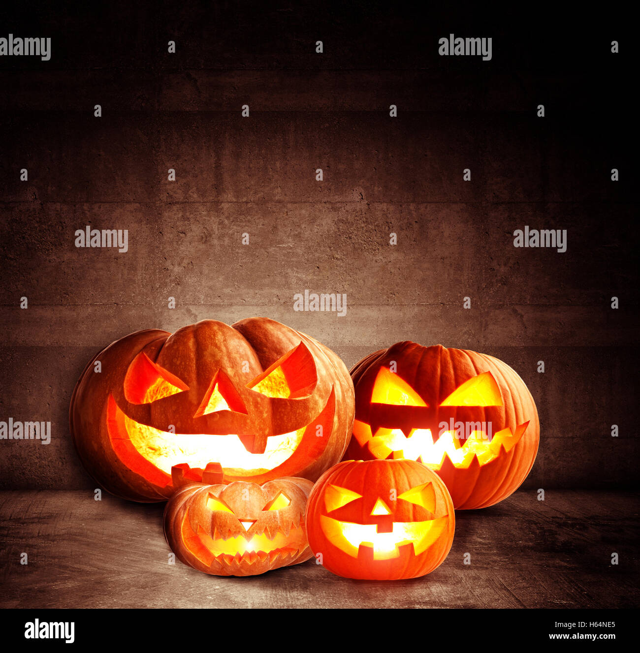 Halloween Kürbis-Kerze Licht Stockfoto