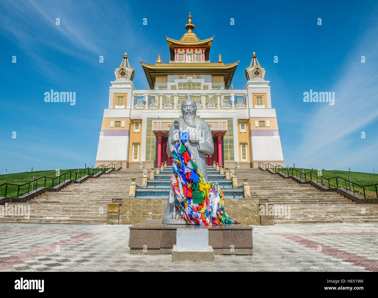 Der buddhistischen Komplex "Wohnstätte goldene des Buddha Shakyamuni". Kalmückien, Russland. Stockfoto