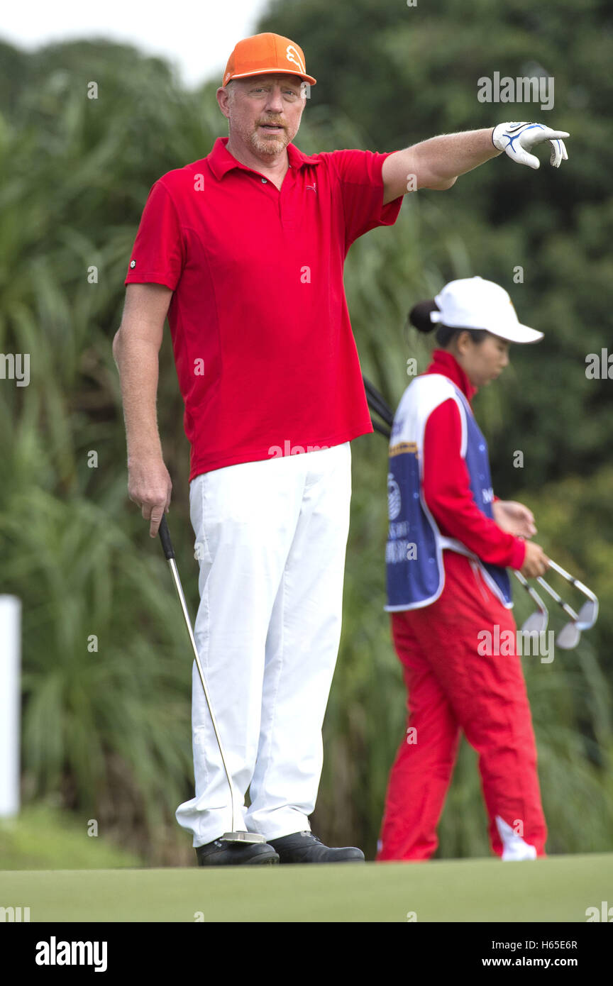 Boris Becker bei der Weltmission Promi pro-am-2016 Hügel China Golfturnier in Blackstone Kurs am 22. Oktober 2016 in Haikou, Provinz Hainan, China. | Verwendung weltweit Stockfoto