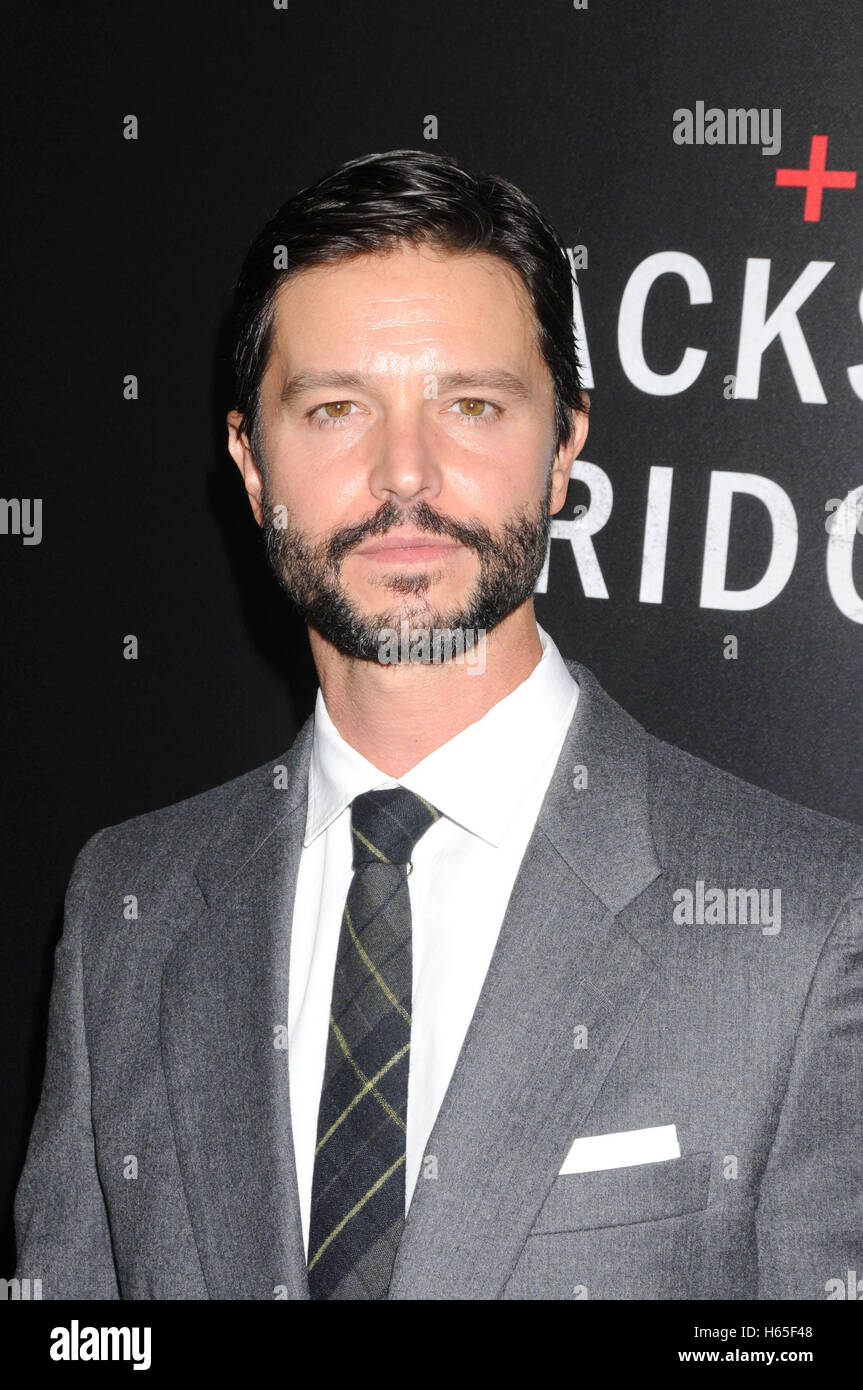 Los Angeles, Kalifornien, USA. 24. Oktober 2016. 24. Oktober 2016 - Los Angeles-Kalifornien-USA - Schauspieler JASON BEHR bei der '' Säge Ridge'' Premiere statt, bei der Akademie Samuel Goldwyn Theater Los Angeles Credit: Paul Fenton/ZUMA Draht/Alamy Live News Stockfoto