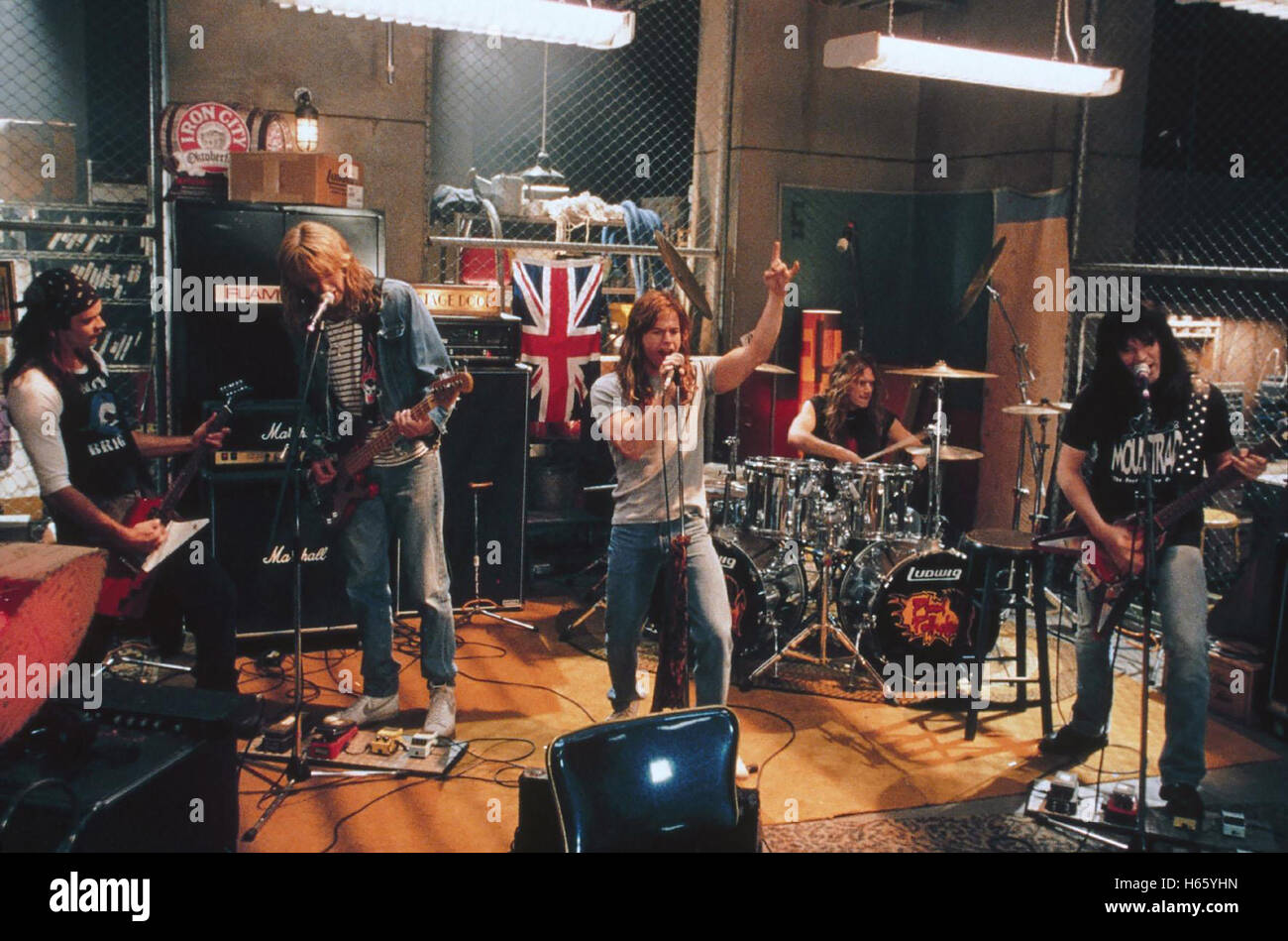 Rock Star (2001), Regie: Stephen Herek, Schauspieler/Stars: Mark Wahlberg, Jennifer Aniston, Dominic West, Lead-Sänger einer Tribute-Band wird Lead-Sänger der realen Band er vergöttert Stockfoto