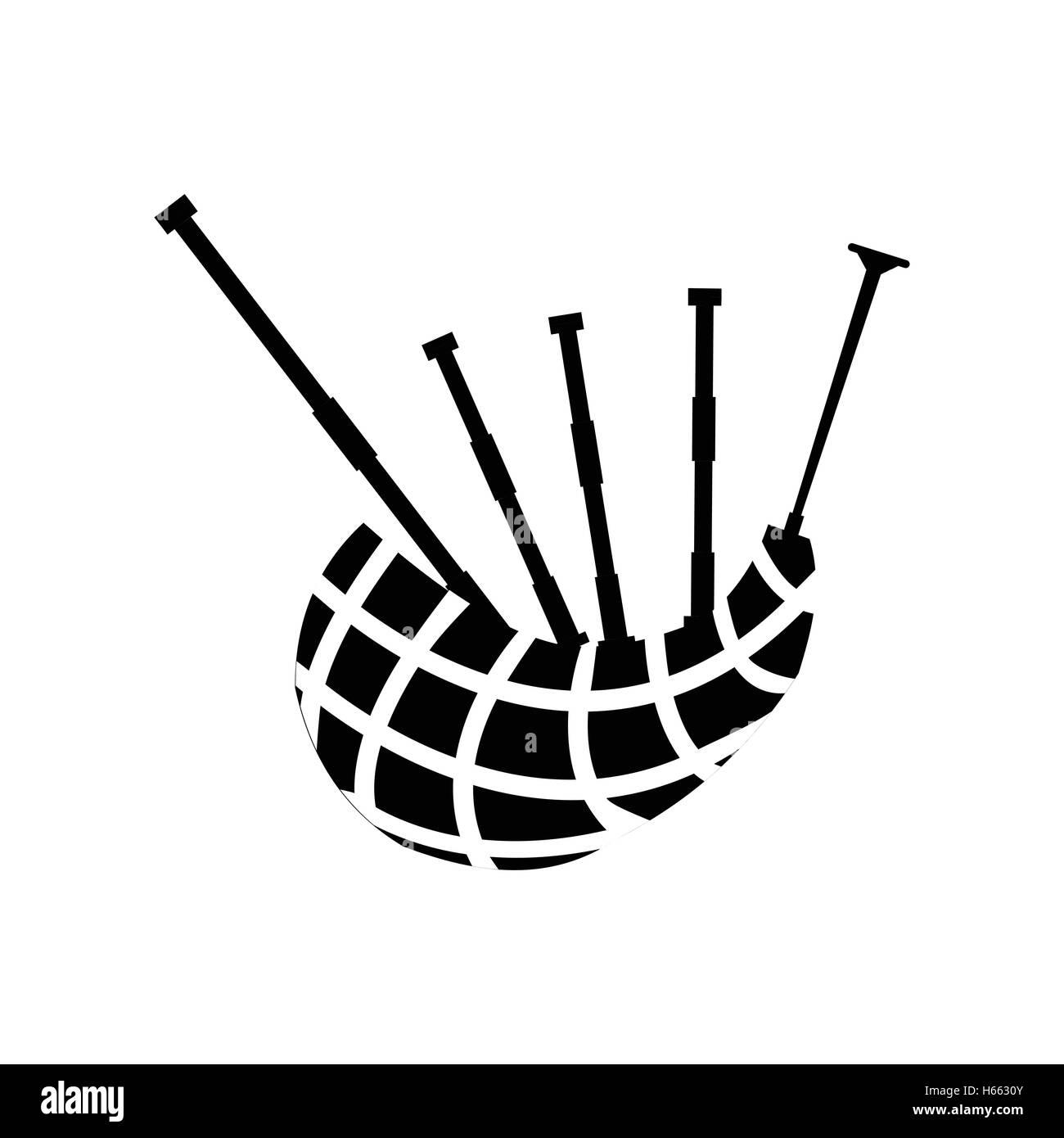 Schottische Dudelsack-Symbol Stock Vektor