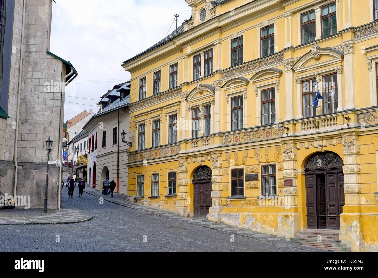 Altstadt in Banska Stiavnica Mitteleuropa Slowakei Stockfoto