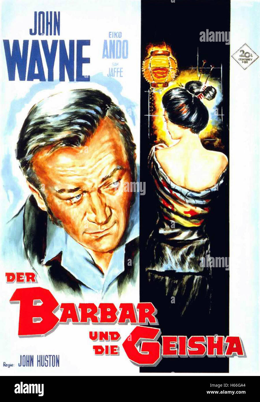 Der Barbar AndGeisha - deutsche Filmplakat- Stockfoto