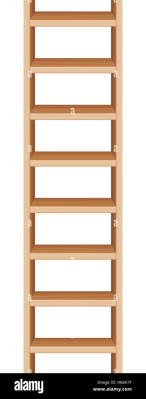 Leiter, die endlos nach oben und unten erweitert werden kann. Stockfoto