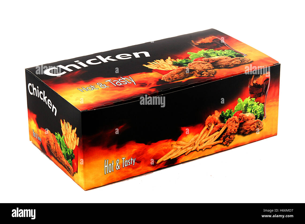 Mahlzeit-Box / Fried Chicken Verpackung Stockfoto