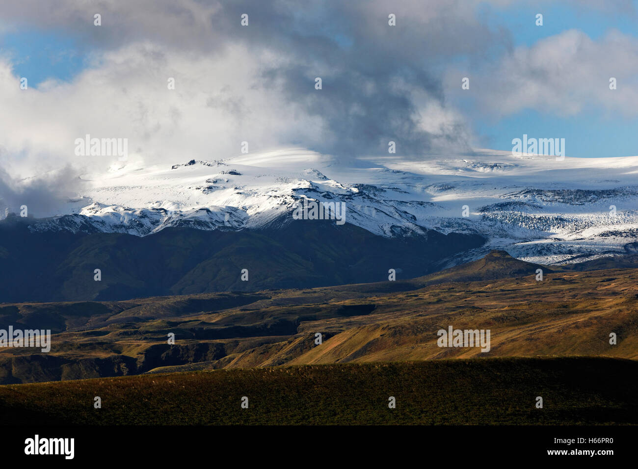 Vulkanische Berglandschaft, Süd-West Island, Nordatlantik, Europa Stockfoto