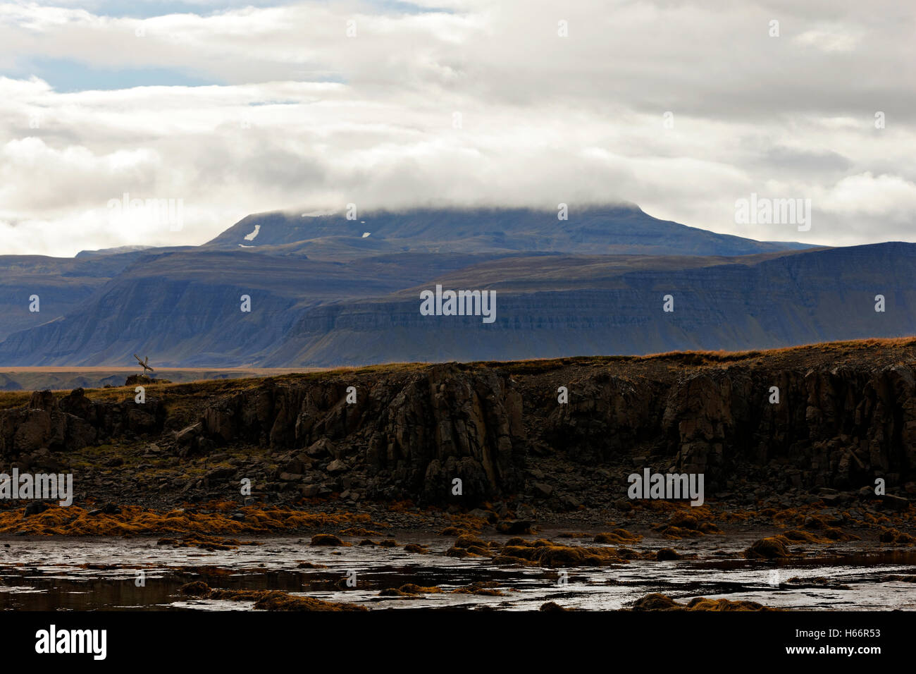 Vulkanlandschaft, Westisland, Nordatlantik, Europa Stockfoto