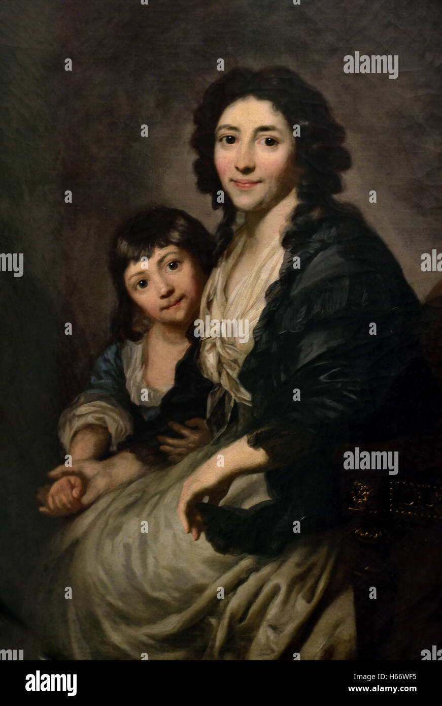 Elisabetha Sophia Augusta Graff, geb. Sulzer (1753-1812) und ihre Tochter Caroline Susanne (1781-1828) 1789 Anton Graff (1736-1813) Deutsch Deutschland Stockfoto