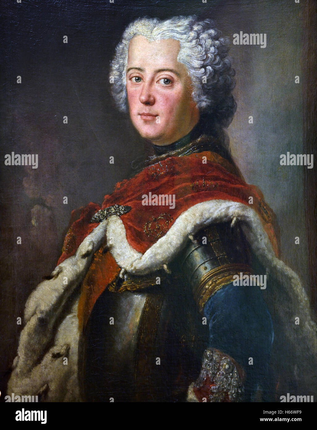 Friedrich der große (1712-1786) als Prinz - Krone war Frederick II König von Preußen von 1740 bis 1786, die längste Regierungszeit von jeder Hohenzollern König Maler Antoine Pesne 1683-1757 Deutsch Deutschland Stockfoto