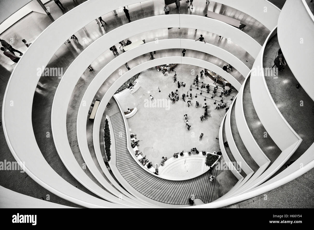 Solomon R. Guggenheim Museum, Innenansicht, moderne Kunst, 5th Avenue, Upper East Side, Manhattan, New York City Stockfoto