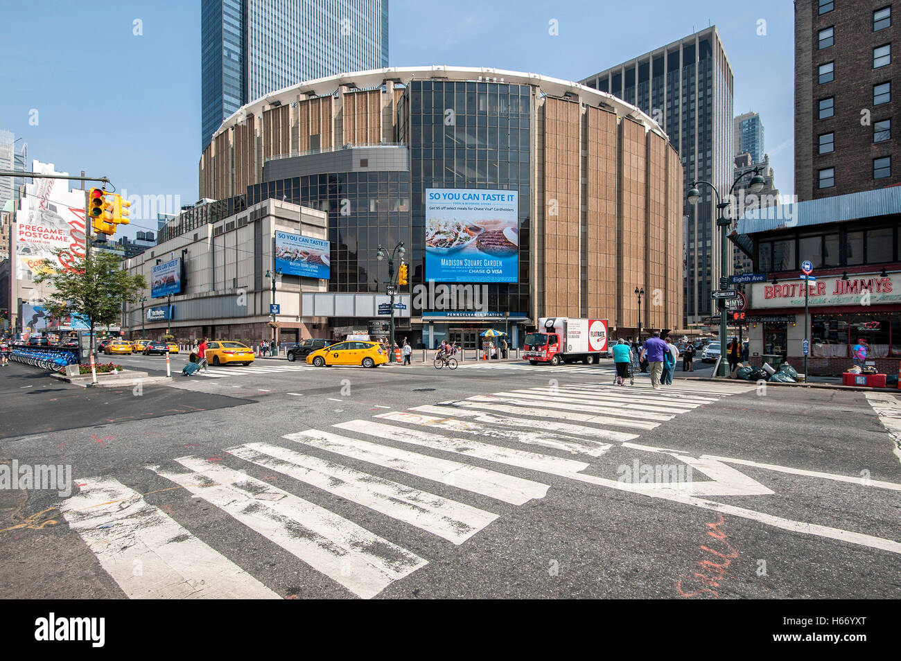Madison Square Garden am 8th Avenue an der West 31st Street in Midtown Manhattan, New York City