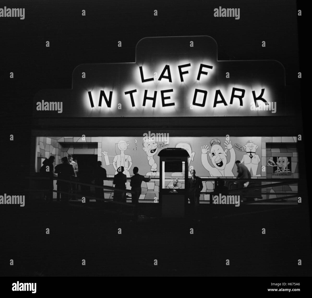 Vergnügungspark in der Nacht, Southington, Connecticut, USA, Fenno Jacobs für Büro der Krieg-Informationen, können 1942 Stockfoto