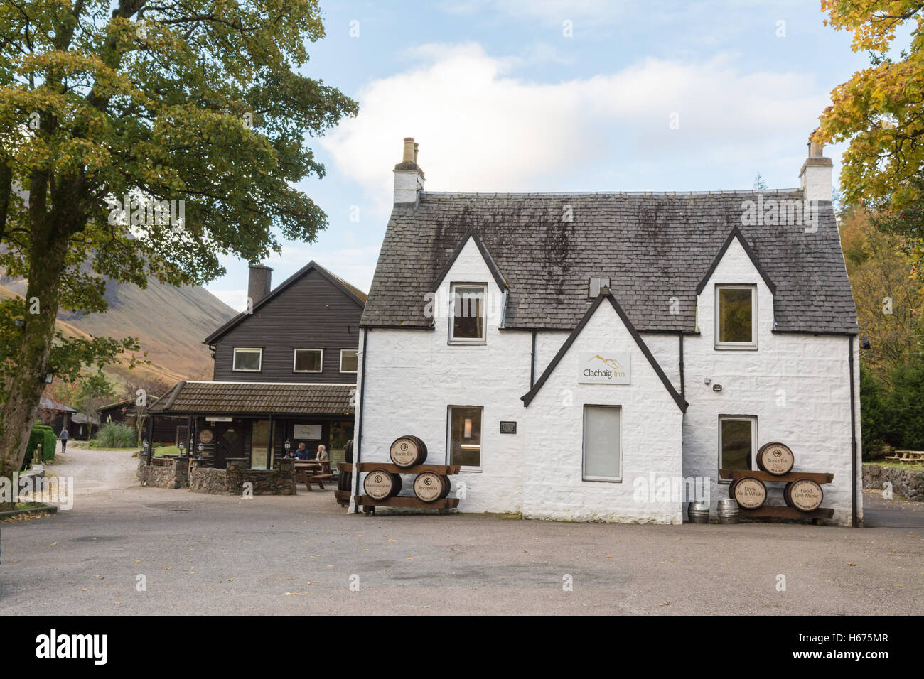 Clachaig Inn, Glen Coe, Schottland Stockfoto