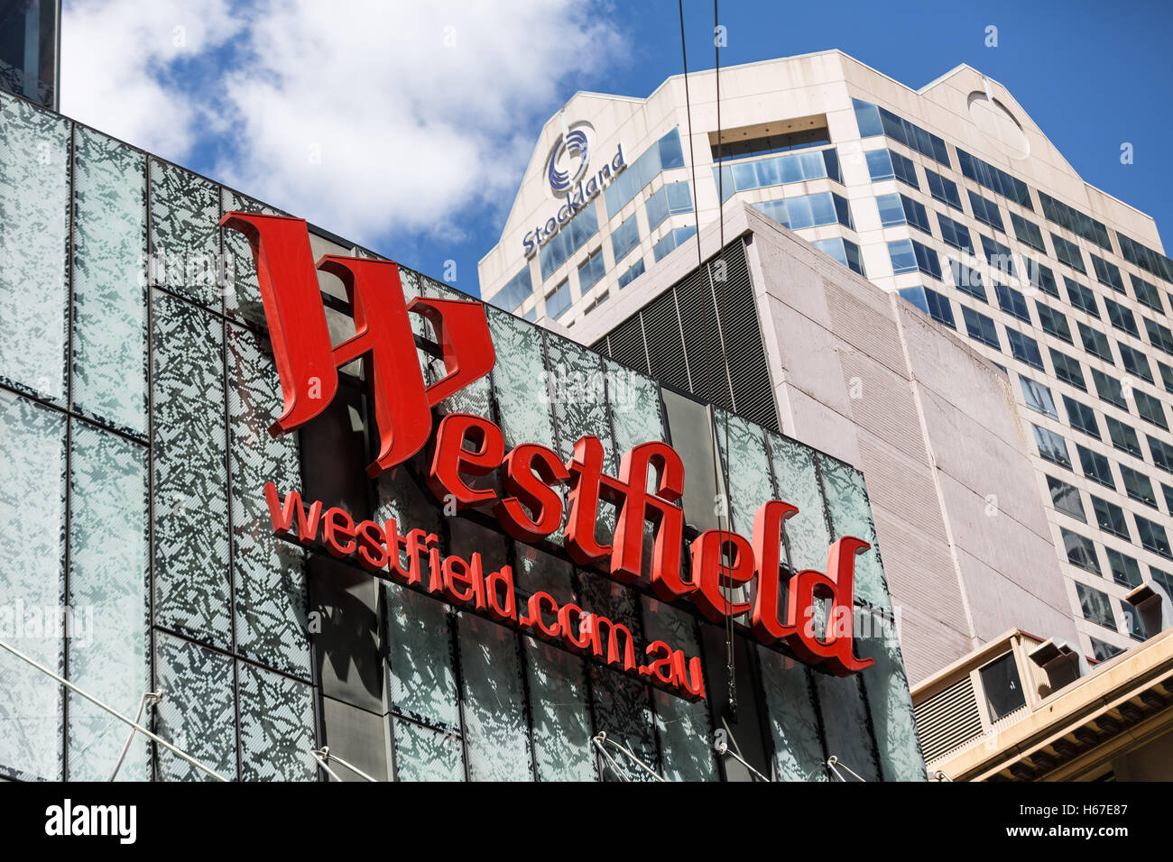 Der Westfield Mall, Pitt St in Sydney City, Australien Stockfoto