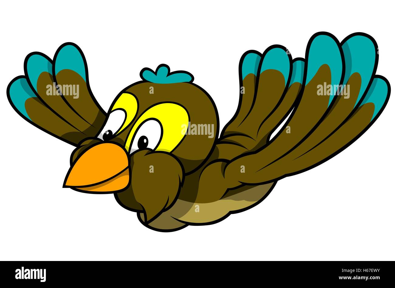 Fliegende Sparrow Stock Vektor