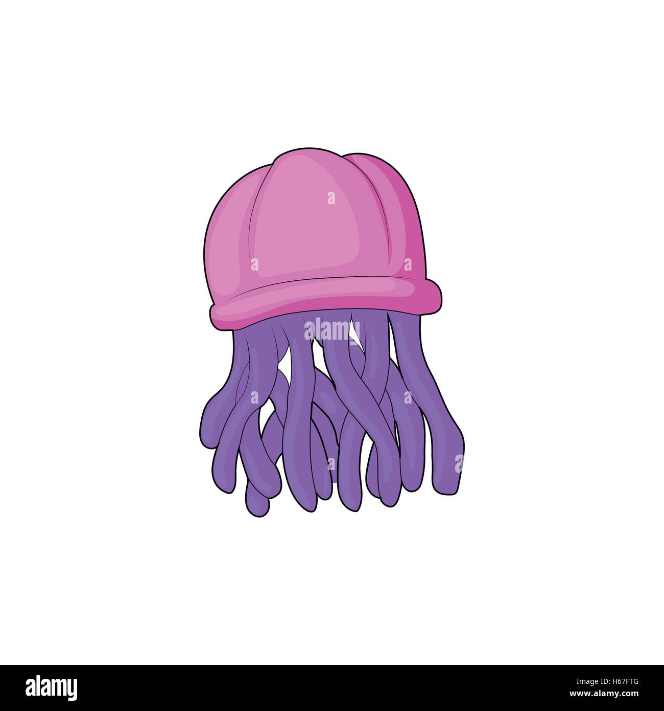 Quallen-Symbol im Cartoon-Stil Stock Vektor